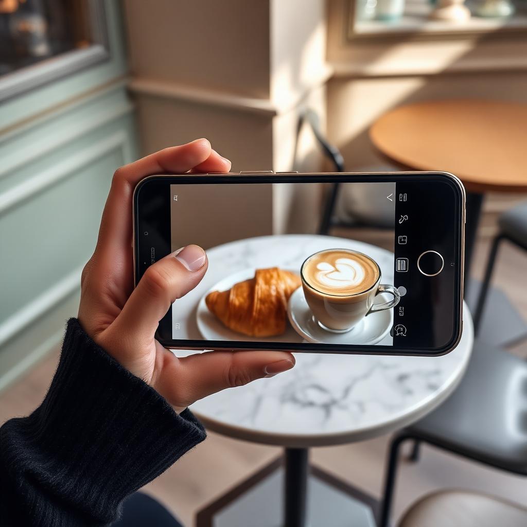 Croissant y latte