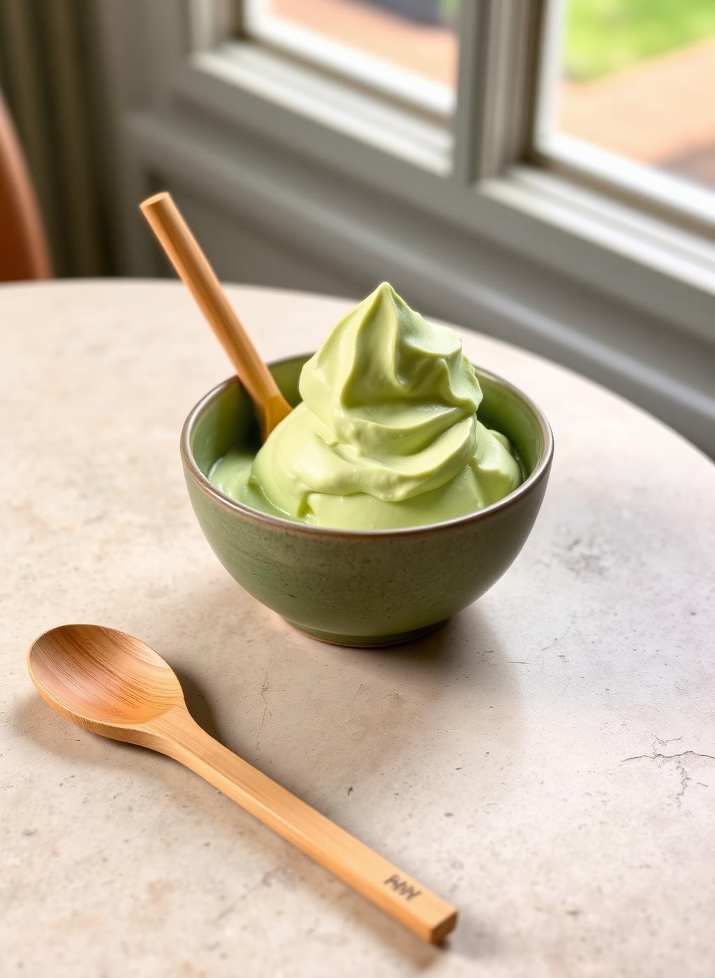 Matcha frozen yogurt