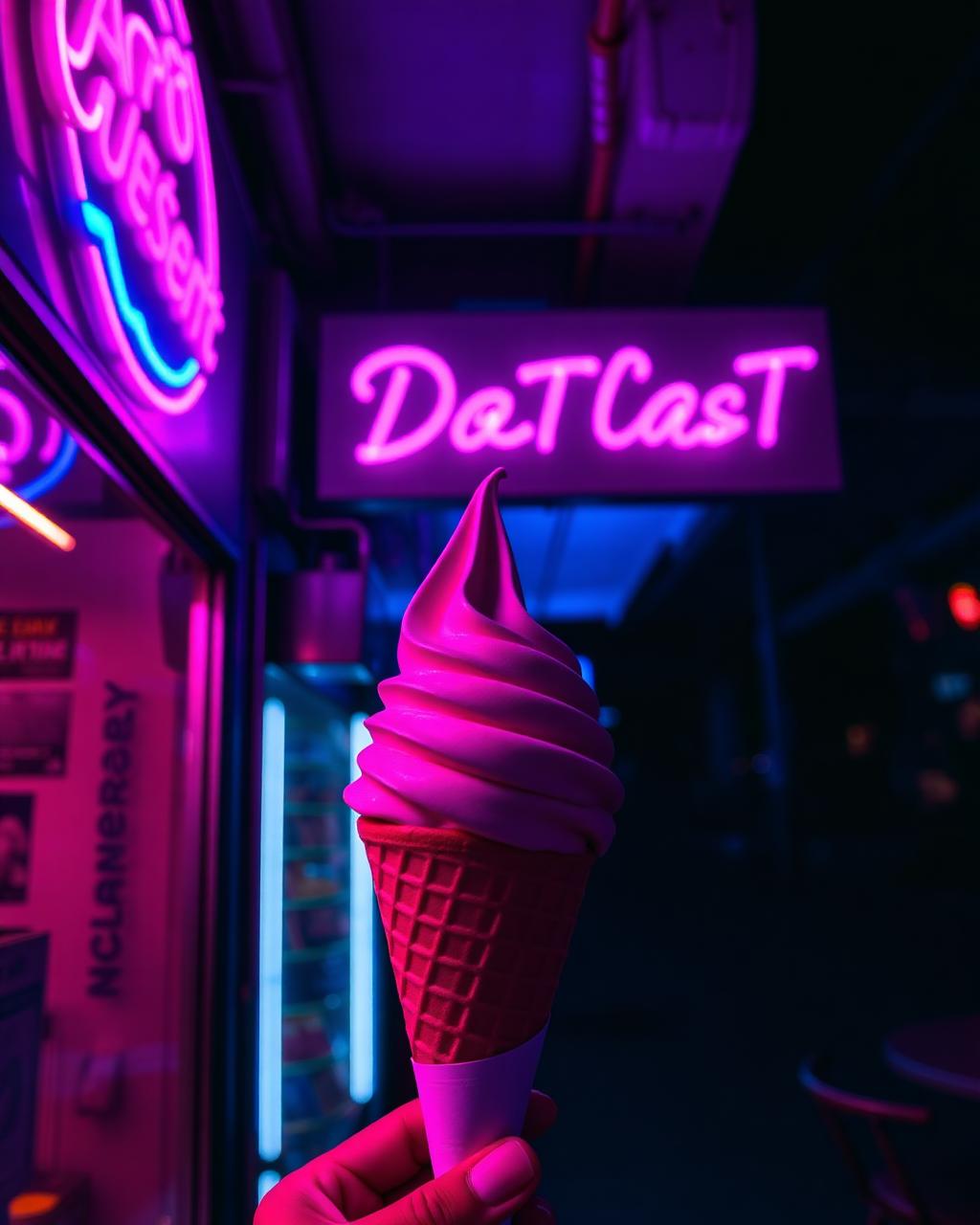 Helado neón